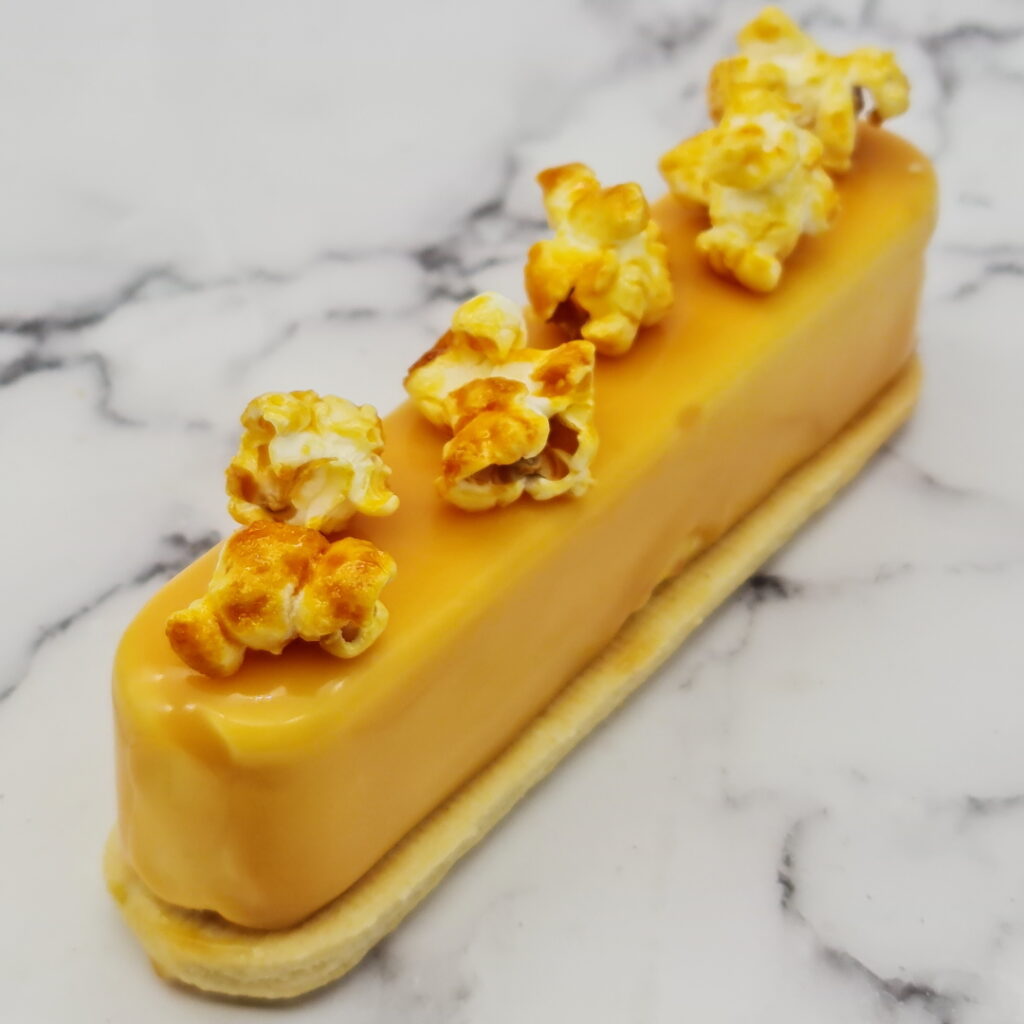 Entremet caramel et popcorn Les délices 31