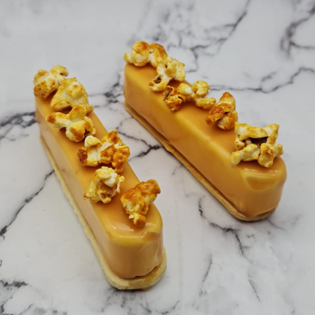 Entremet caramel et popcorn Les délices 31