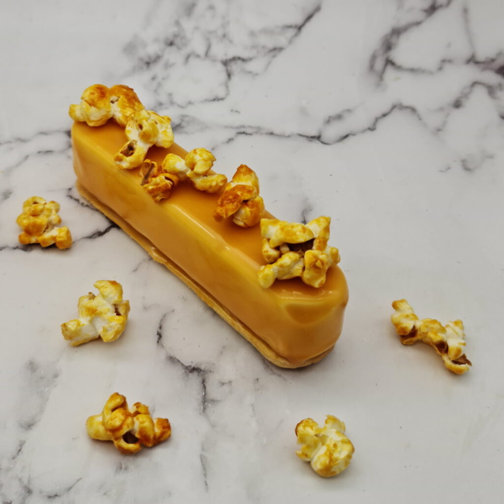 Entremet caramel et popcorn Les délices 31