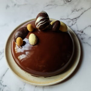 Entremet vanille et praliné