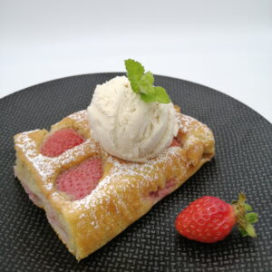 Gâteau moelleux aux fraises