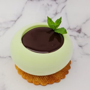 Entremet menthe et chocolat