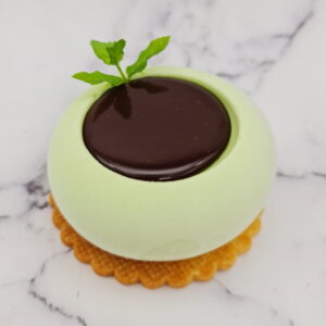 Entremet menthe et chocolat