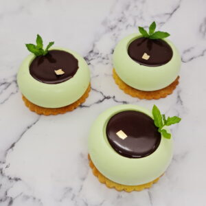 Entremet menthe et chocolat