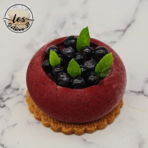 Entremet myrtilles et meringue