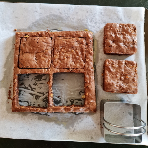 Brownie chocolat et ganache chocolat blanc