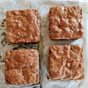 Brownie chocolat et ganache chocolat blanc