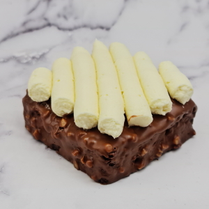 Brownie chocolat et ganache chocolat blanc