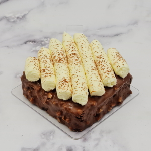 Brownie chocolat et ganache chocolat blanc