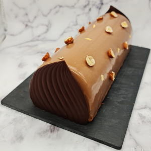 Bûche chocolat et praliné