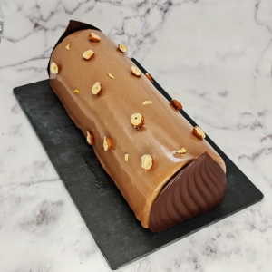 Bûche chocolat et praliné