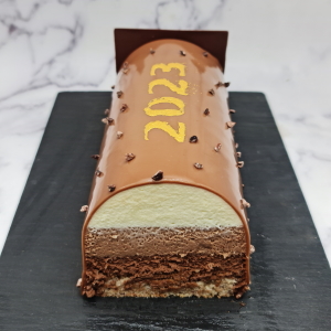 Bûche aux trois chocolats