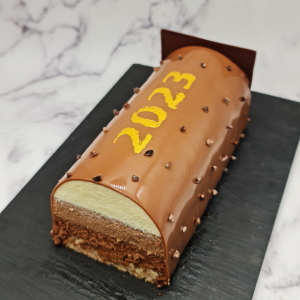 Bûche aux trois chocolats