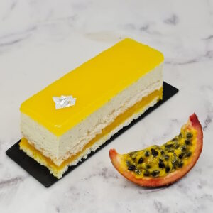 Gâteau mangue et fruit de la passion