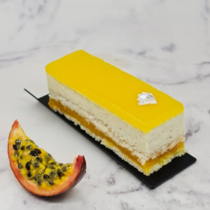 Gâteau mangue et fruit de la passion