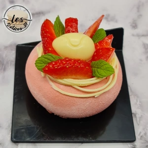 Entremet fruits rouges et menthe