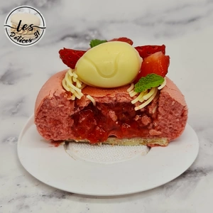 Entremet fruits rouges et menthe