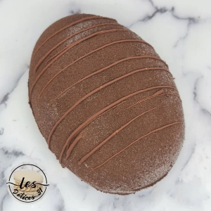 Entremet demi-œuf vanille et chocolat praliné