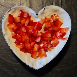 Cœur tiramisu aux fraises