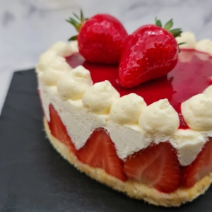 Cœur tiramisu aux fraises