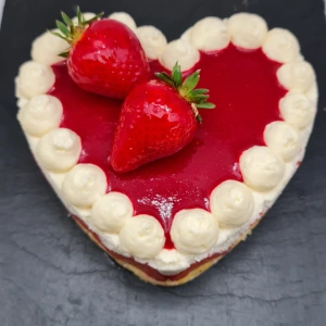 Cœur tiramisu aux fraises