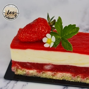 Gâteau citron et fraises