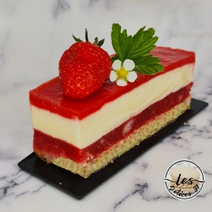 Gâteau citron et fraises