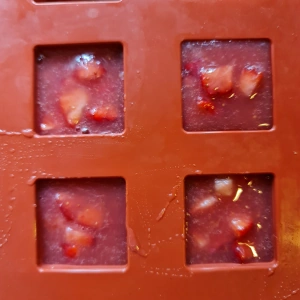 Entremet cube fraise