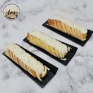 Eclair vanille et chocolat blanc