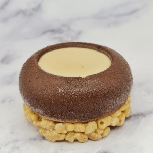 Entremet café et riz soufflé