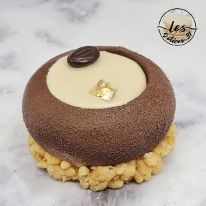 Entremet café et riz soufflé