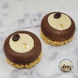 Entremet café et riz soufflé