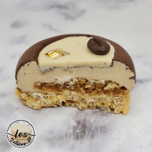 Entremet café et riz soufflé