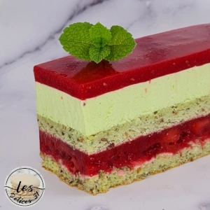 Gâteau fraise et menthe