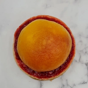 Tartelette pêche framboise