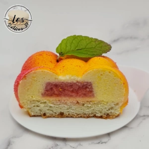 Entremet pêche fraise