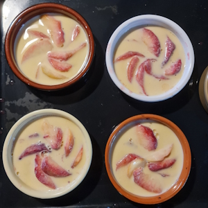 Crème brulée pêche lavande