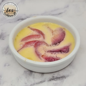 Crème brulée pêche lavande