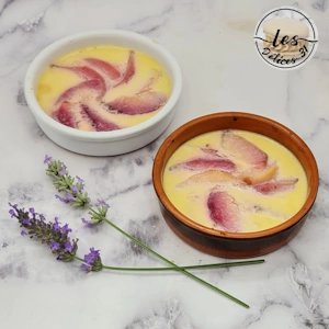 Crème brulée pêche lavande