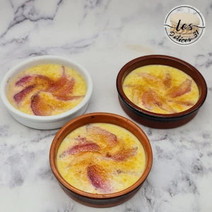 Crème brulée pêche lavande