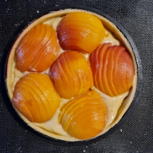 Tarte Bourdaloue aux pêches