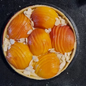 Tarte Bourdaloue aux pêches