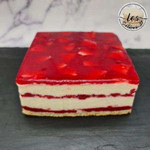 Gâteau pêche blanche framboise