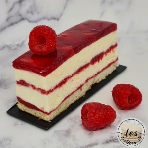 Gâteau pêche blanche framboise