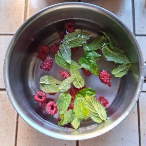 Tarte pêche et fraise