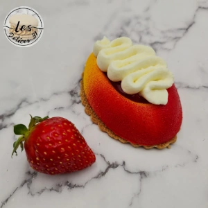 Entremet pêche fraise