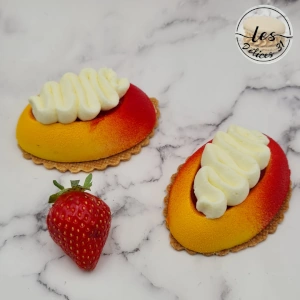 Entremet pêche fraise