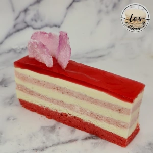 Gâteau fraise et rose