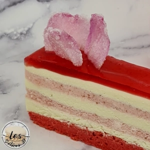 Gâteau fraise et rose