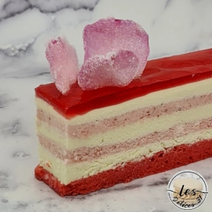 Gâteau fraise et rose